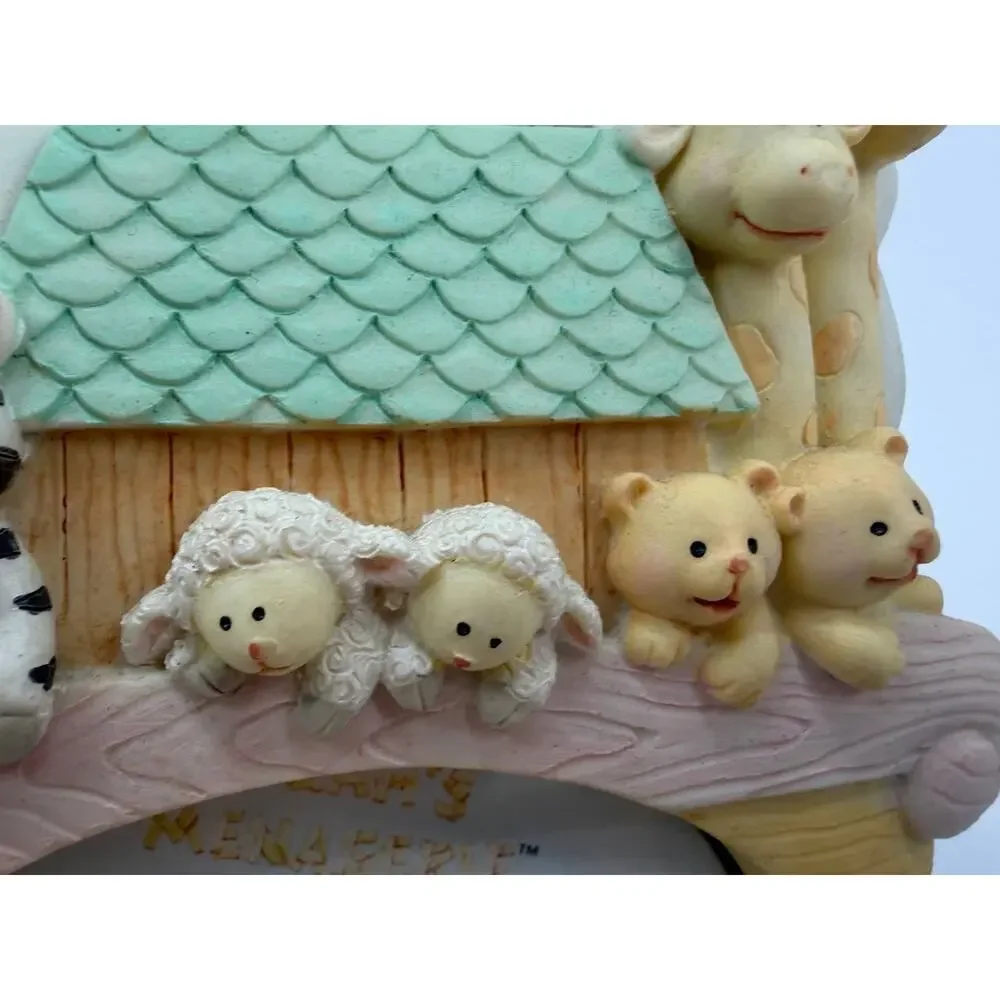 Russ Baby Noah's Menagerie Photo Frame 2.5x3.5 Hand Painted NIB 24329